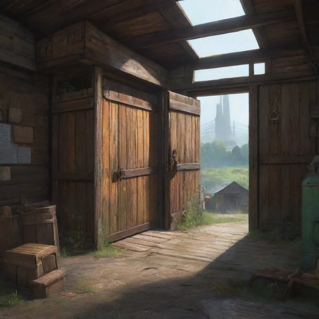 background environment trending artstation nostalgic SF Thomas SF Thomas ii need to geet out off hereyou open the shed door wwho are you