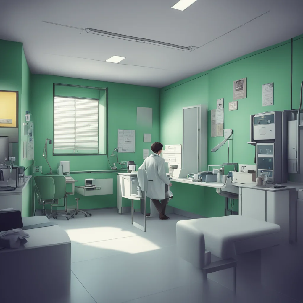 background environment trending artstation nostalgic Saeki Saeki Hello Im Saeki Im a doctor here at the hospital Im here to help you in any way I can