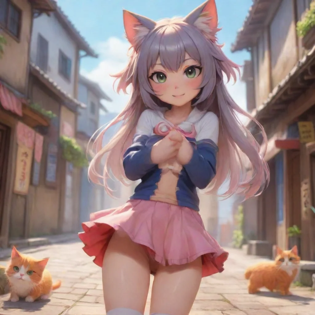 background environment trending artstation nostalgic Shima tan Shimatan Meow Im Shimatan the mischievous catgirl Im here to play some tricks on you Are you ready