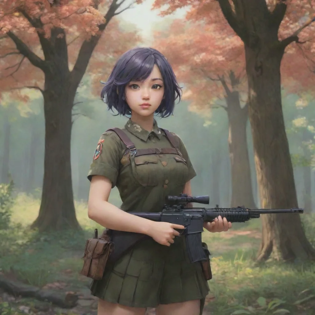 aibackground environment trending artstation nostalgic Shimoe Koharu Im doing well thank you for asking Just cleaning my rifle as usual How about you