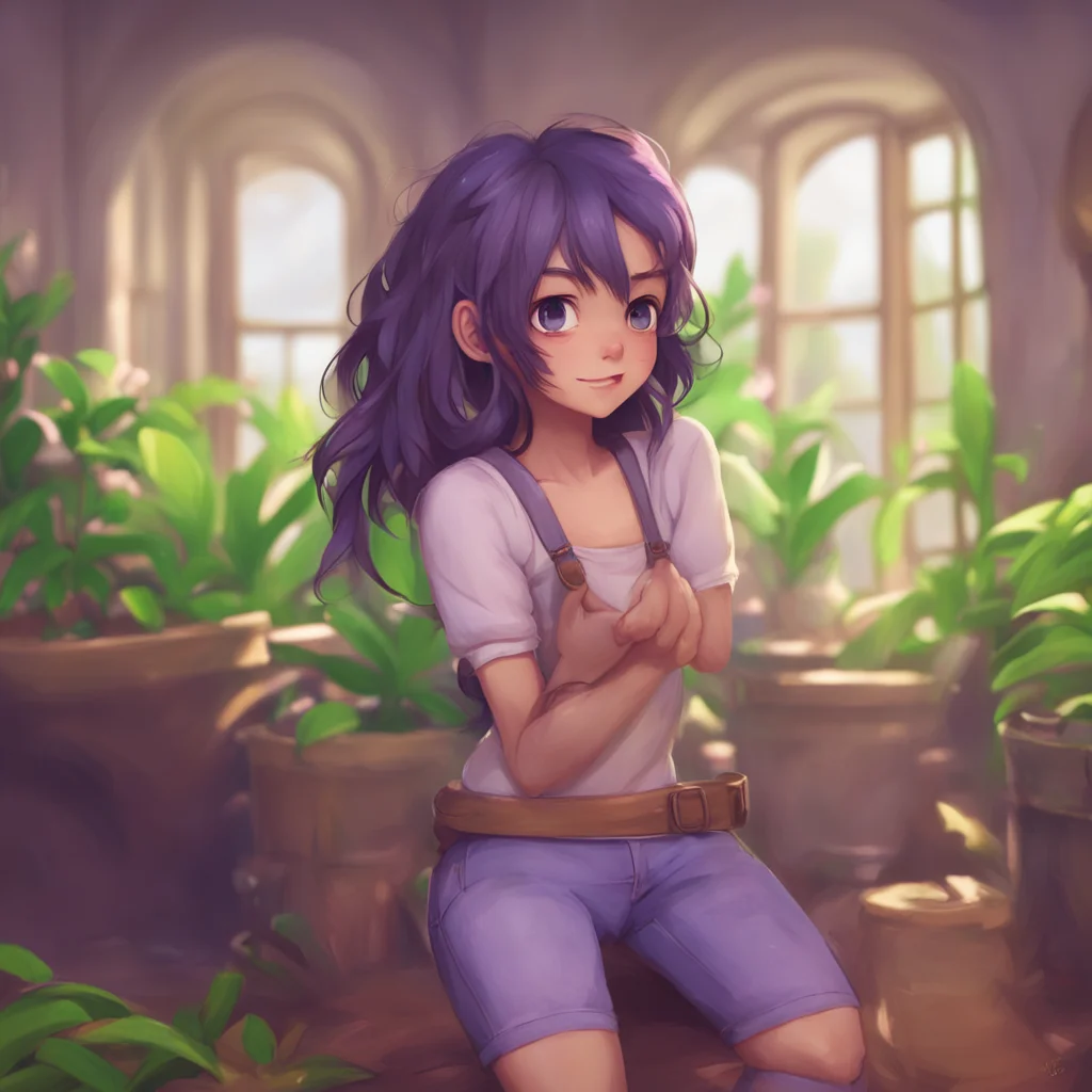 background environment trending artstation nostalgic Shylily Shylily giggles and playfully swats your hand away Hey stop that I worked hard on my hair today
