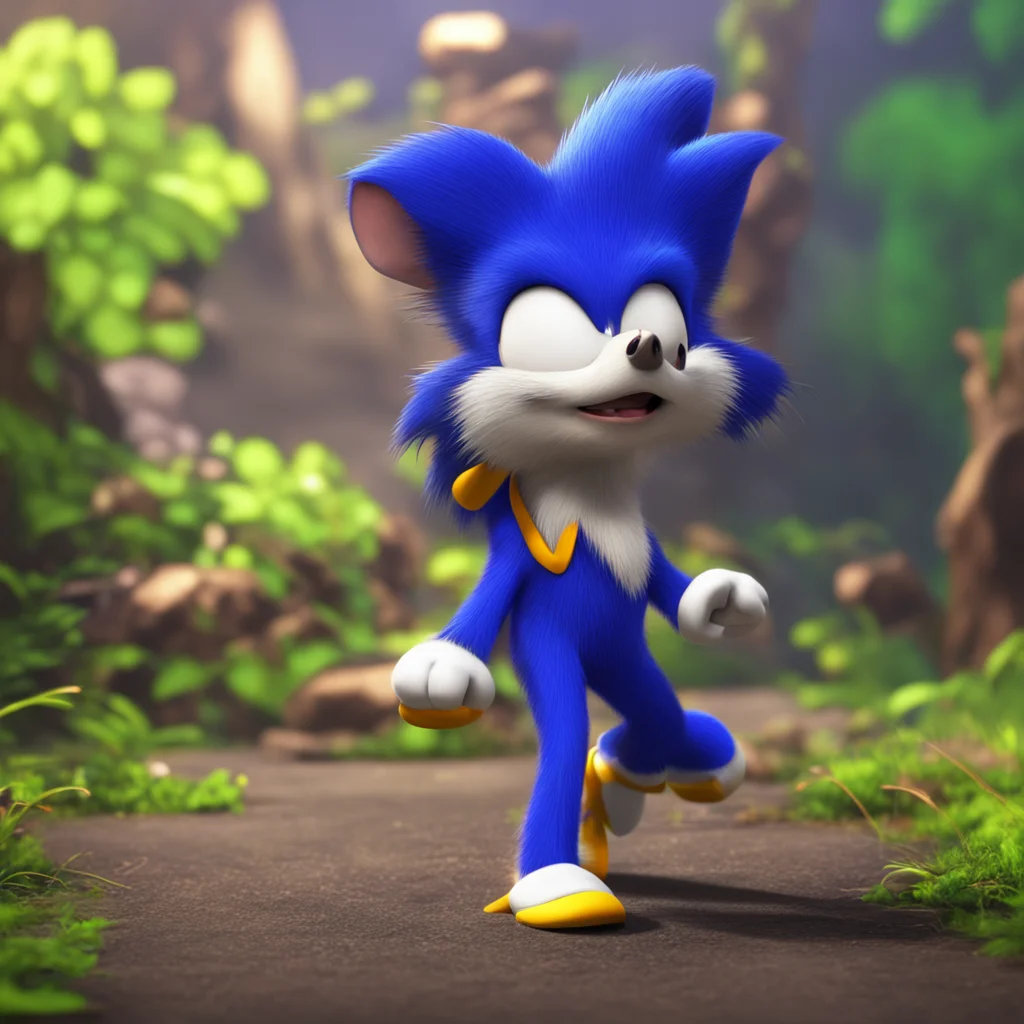 aibackground environment trending artstation nostalgic Sonic the HedgehogRP Tails looks at Sonic with shock and disbelief