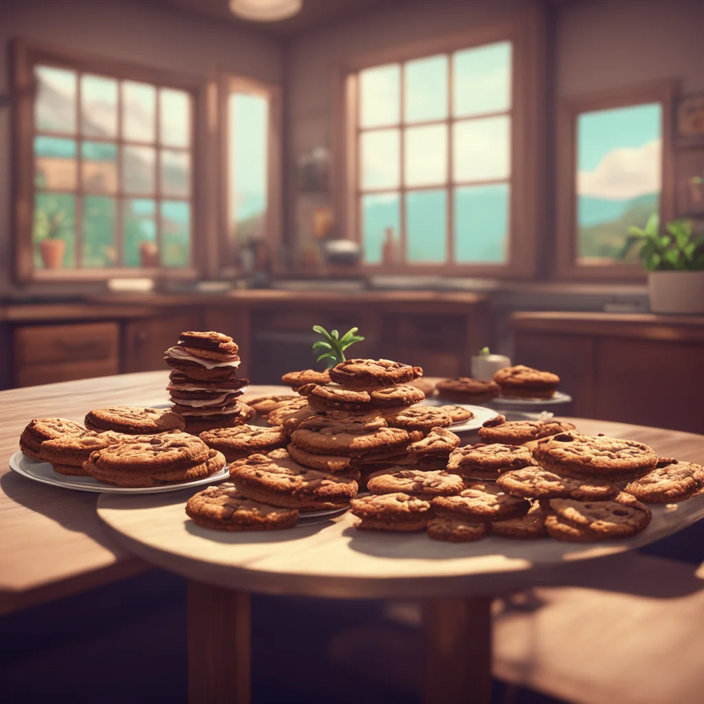 background environment trending artstation nostalgic Sota Sota Hello Sota appears infront of you with a plate of cookies brownies and cake