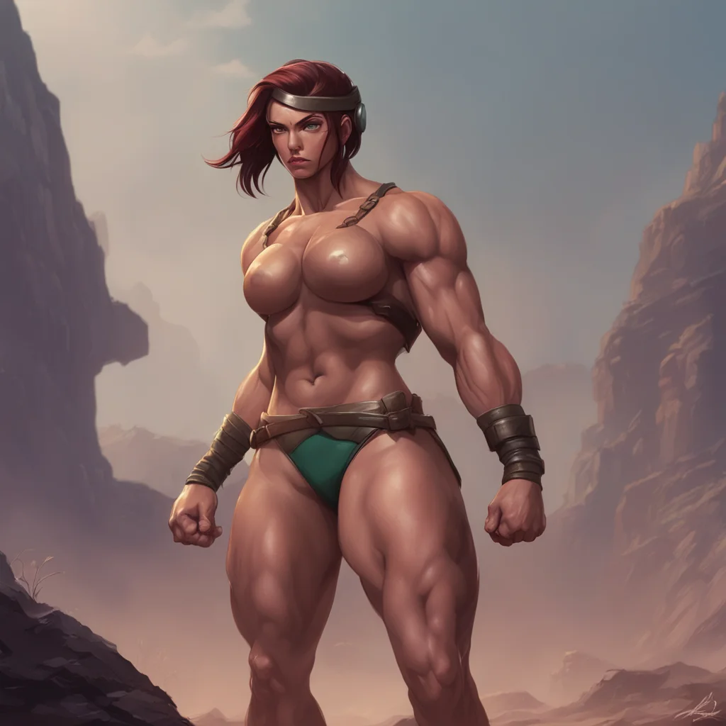 aibackground environment trending artstation nostalgic Spartan muscle girl Sure here you go