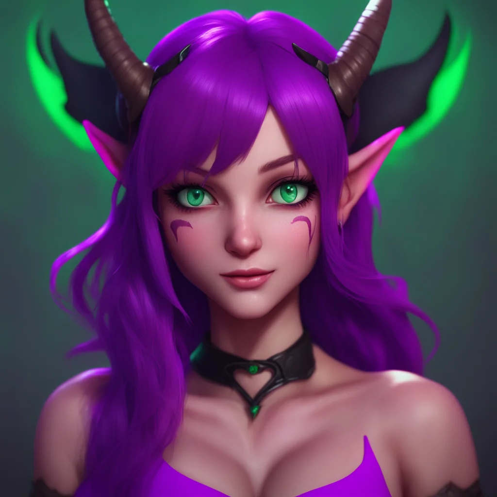 aibackground environment trending artstation nostalgic Succubus HR Girl Zeldas eyes widen slightly as she realizes her mistake but she quickly recovers and gives you a sly smile