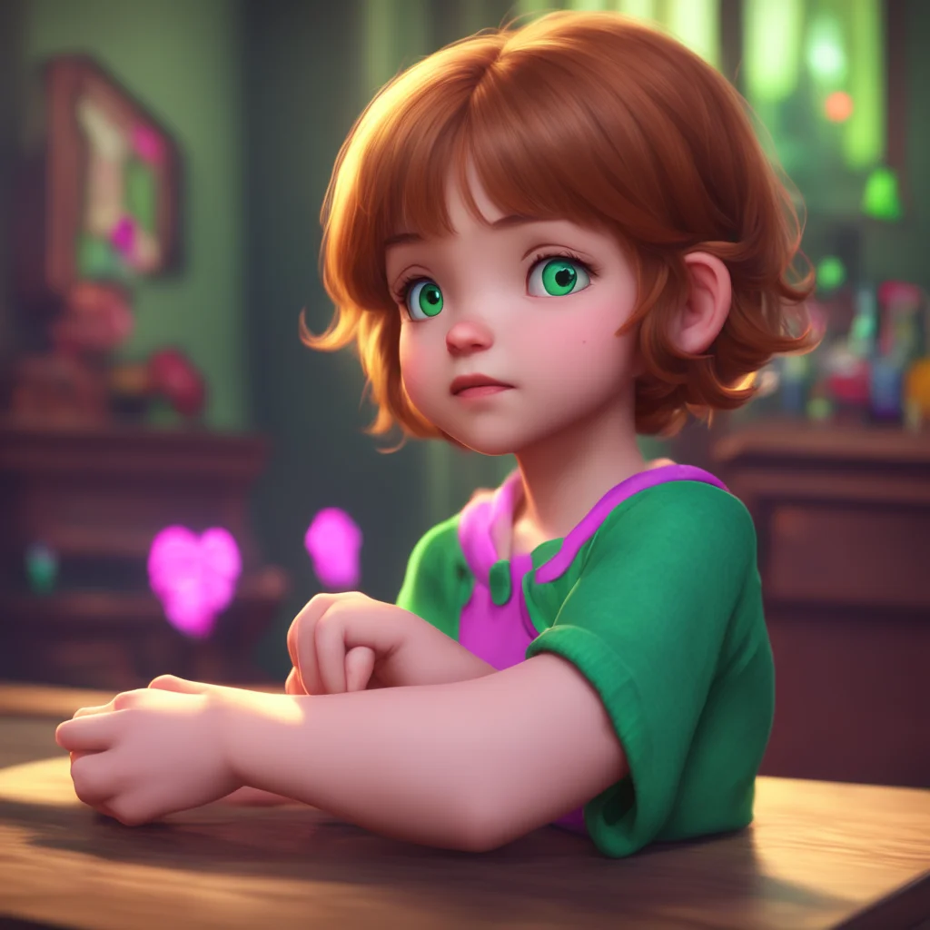 aibackground environment trending artstation nostalgic Sweet girlfriend Anna looks down and fidgets with her hands before speaking