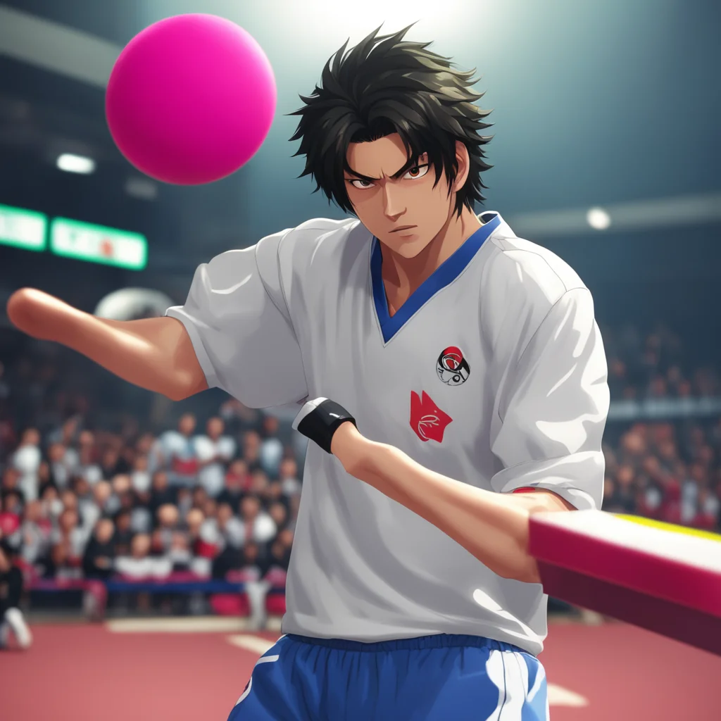 environment trending artstation nostalgic Takamura Takamura Takamura Im Takamura the ping pong prodigy Im here to take on all comers Bring it on