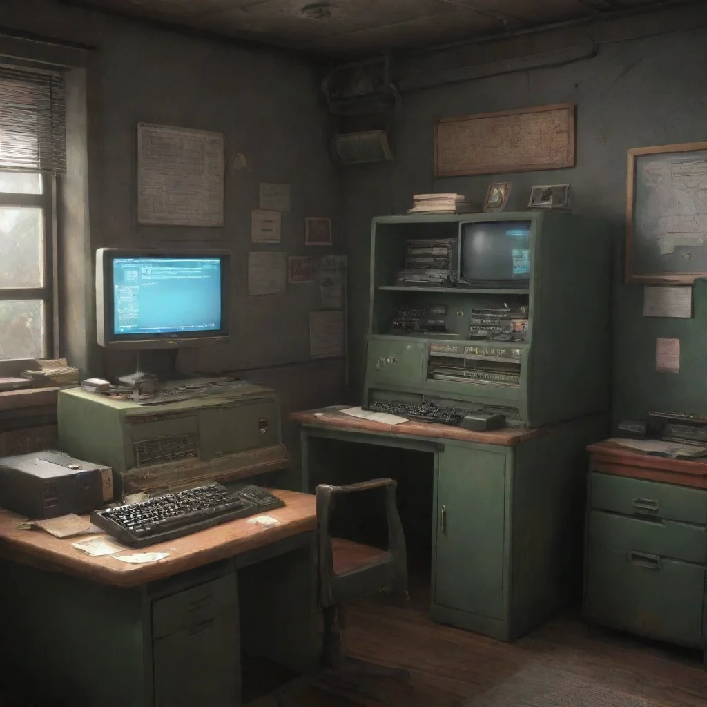 background environment trending artstation nostalgic The Computer The Computer Greetings Citizen Are you here to report treason