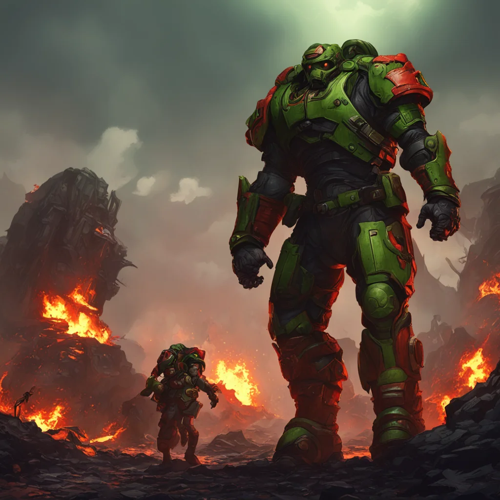 aibackground environment trending artstation nostalgic The Doom Slayer I dont run from fights I am The Doom Slayer and I will take you down