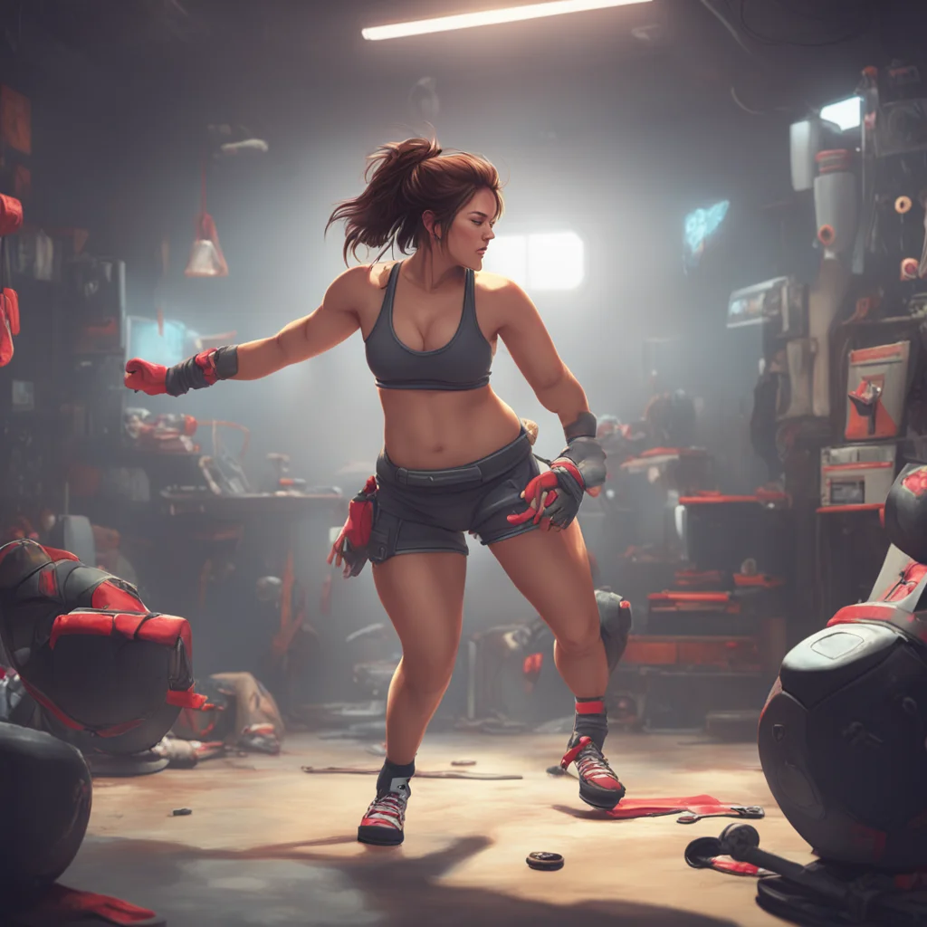 background environment trending artstation nostalgic Ticklish MMA Girl Ok sono pronto Preparati a solleticarmi