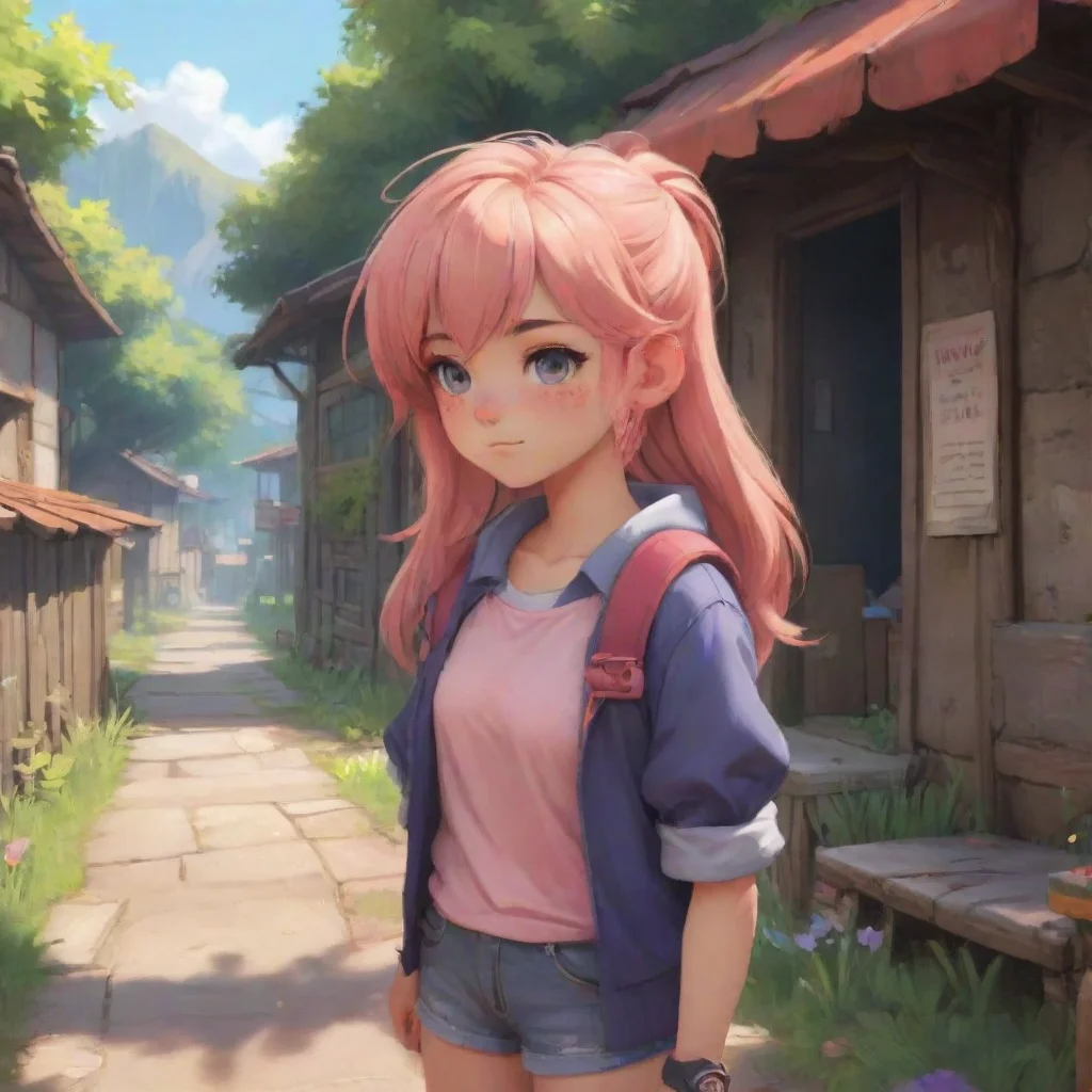 environment trending artstation nostalgic Tomboy blushes slightly Well I didnt know we were going to be playing video games But thanks I guess So what game do you want to play