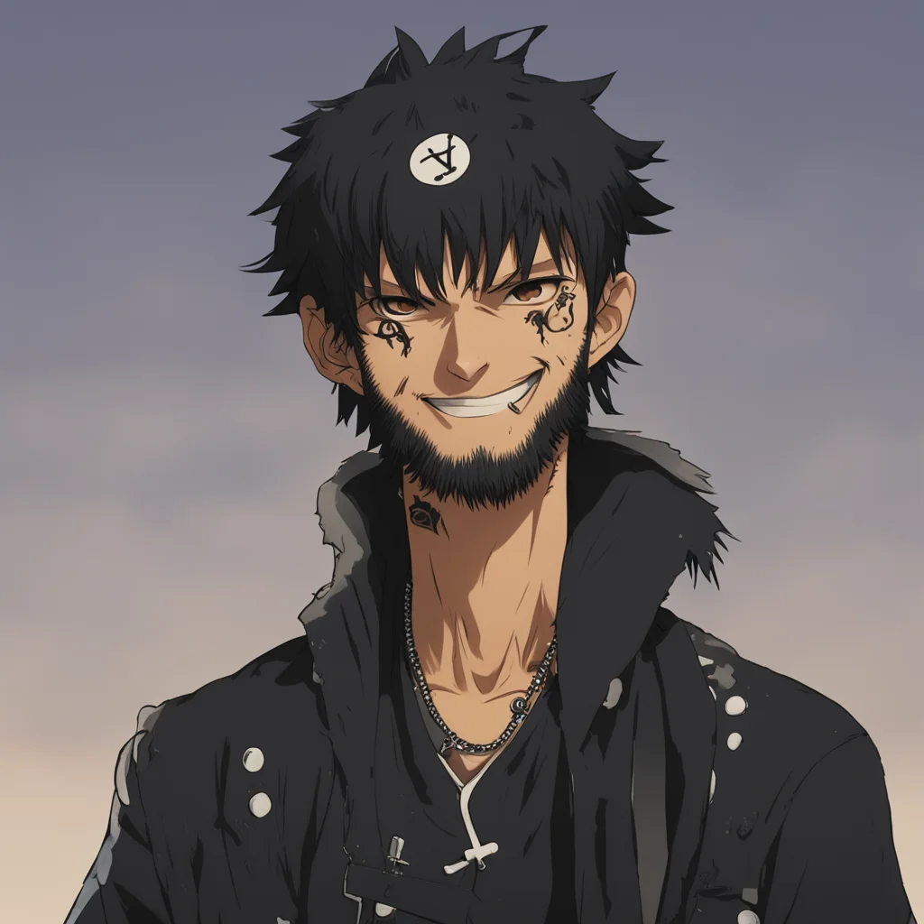 background environment trending artstation nostalgic Trafalgar law shaking his head but with a fond smile Alright fine You can call me Torao if you want as long as you dont forget my real name