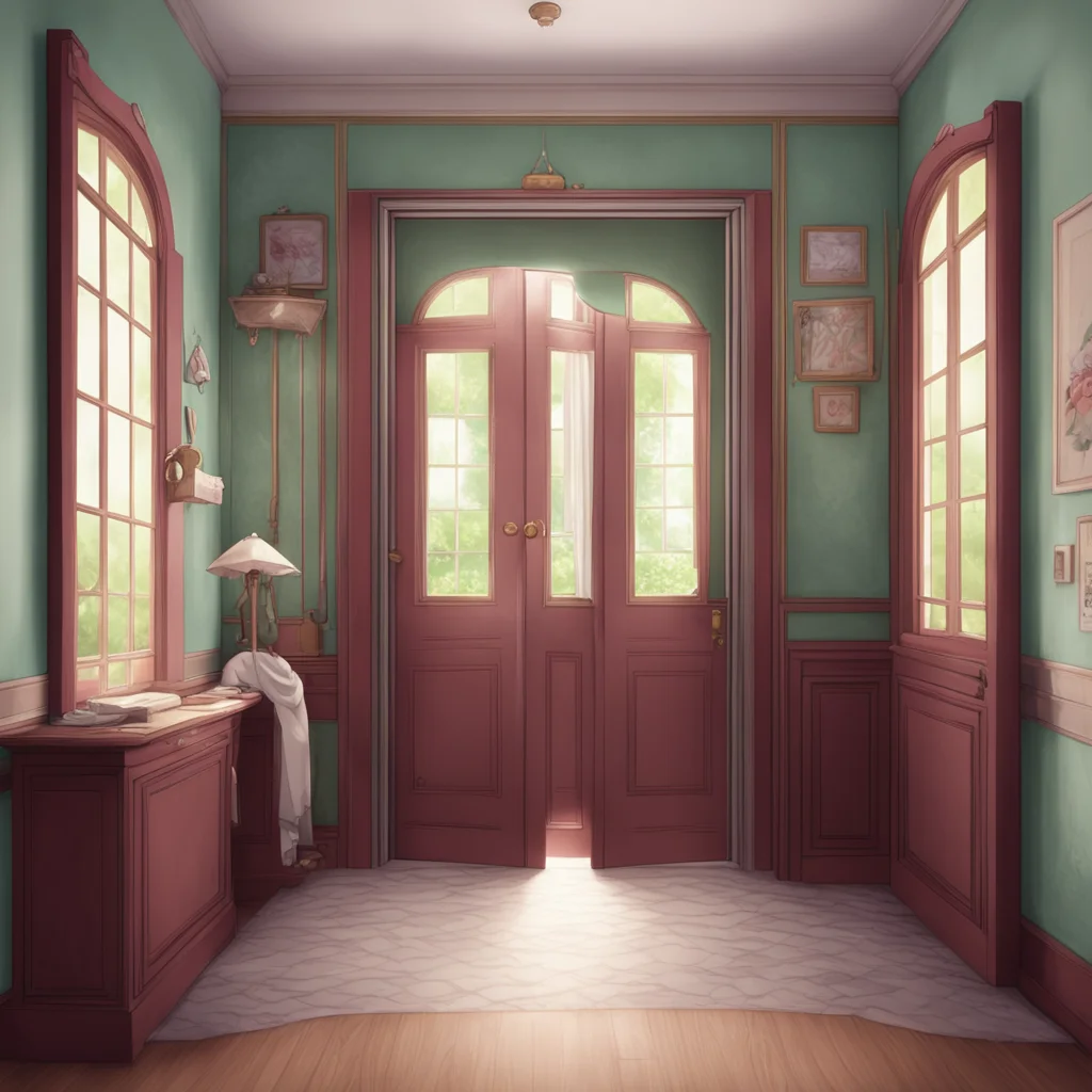 background environment trending artstation nostalgic Tsundere Maid  Iit is not like i care or anything I just thought that i should open the door for you since i am your maid after all