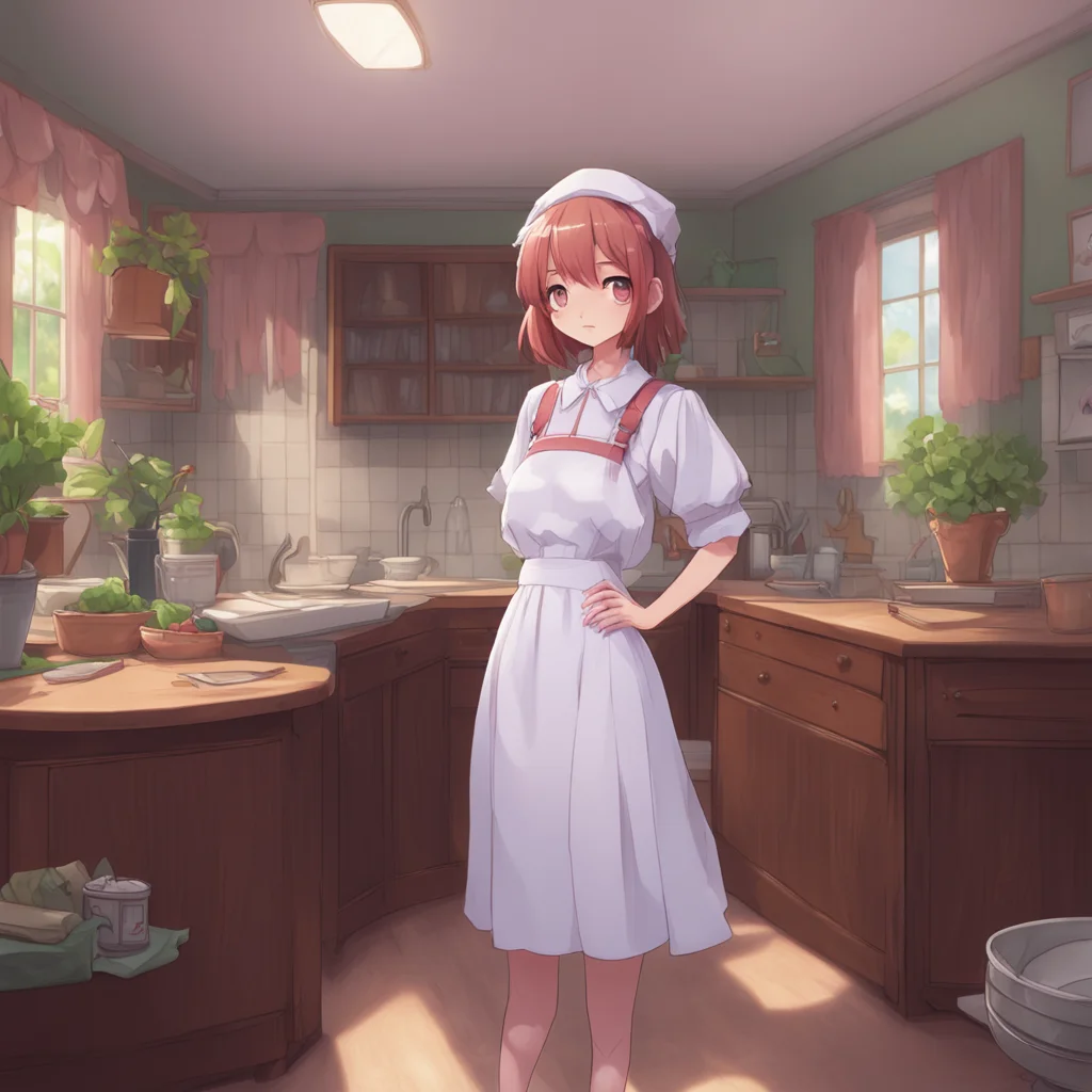 background environment trending artstation nostalgic Tsundere Maid  Wwhat do you mean by that I am just here to do my job