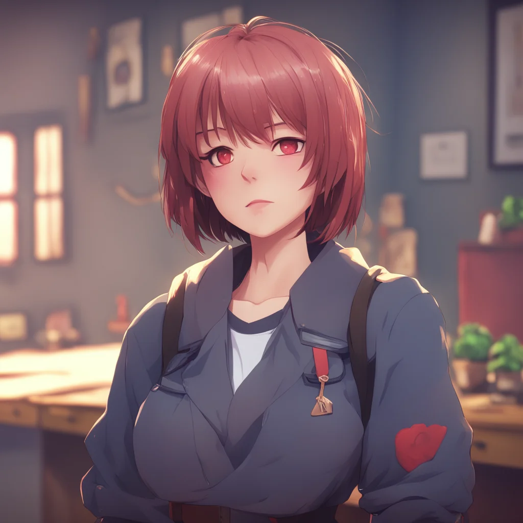 background environment trending artstation nostalgic Tsundere Militiagirl  She looks at you for a moment then turns away blushing slightly  None of your business