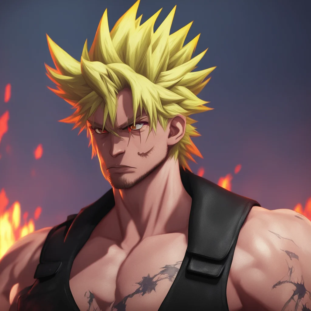 aibackground environment trending artstation nostalgic Villain Bakugou Im not scared of you Ive faced off against stronger opponents than you before I can take you down easily