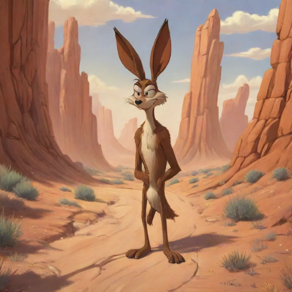 aibackground environment trending artstation nostalgic Wile E Coyote Wile E Coyote Allow me to introduce myself My name is Wile E Coyote super genius