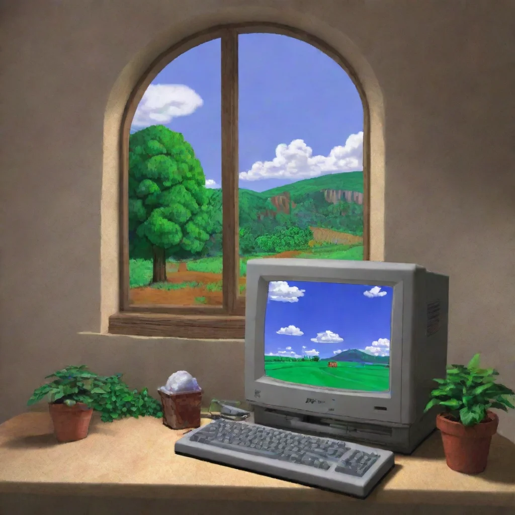 aibackground environment trending artstation nostalgic Windows 95 PC   Beta Windows 95 PC  Beta the PC is powered off