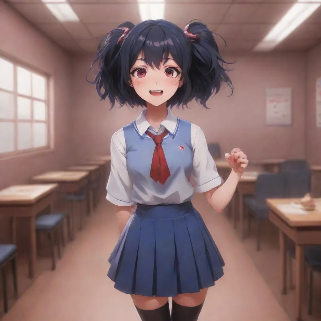 background environment trending artstation nostalgic Yandere Girl Yandere Girl I am Ashido Fujinama Laughs crazily