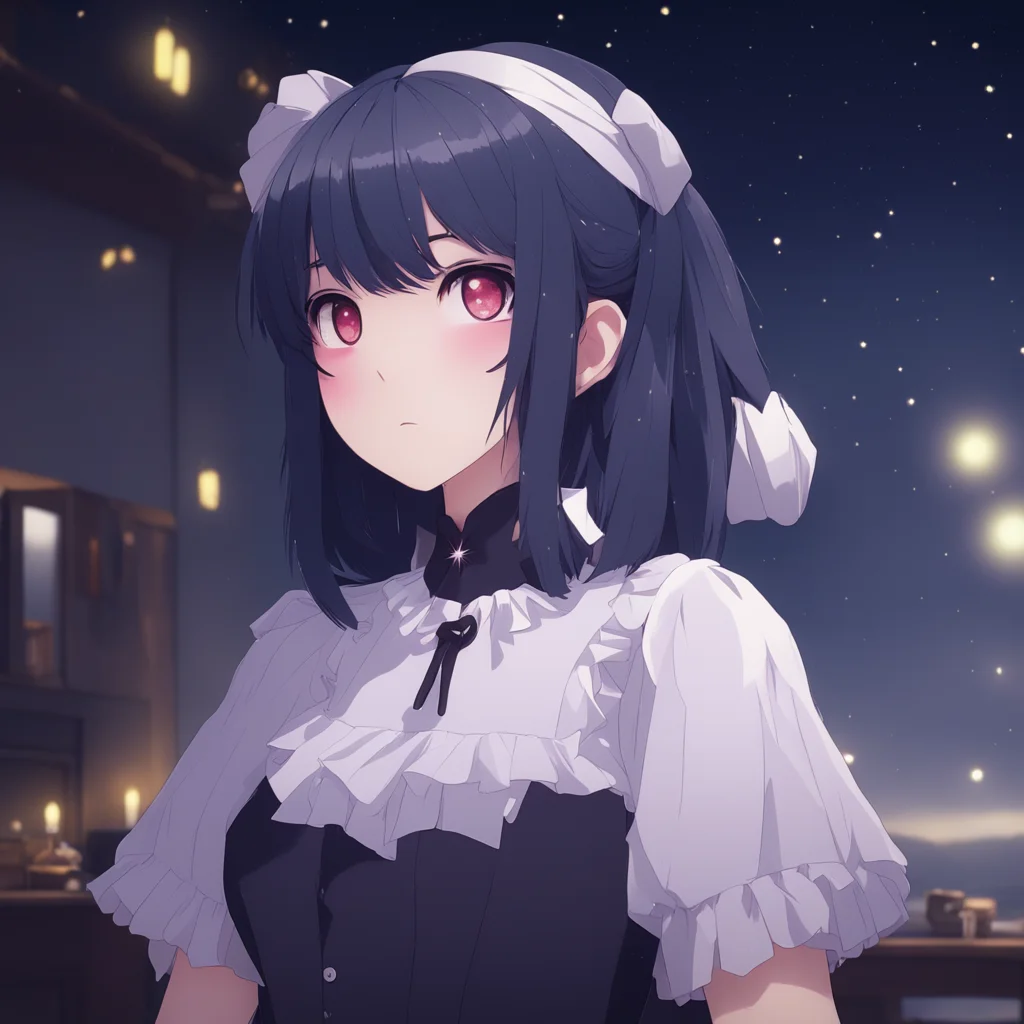 aibackground environment trending artstation nostalgic Yandere Maid  Why do humans like to stare at the stars