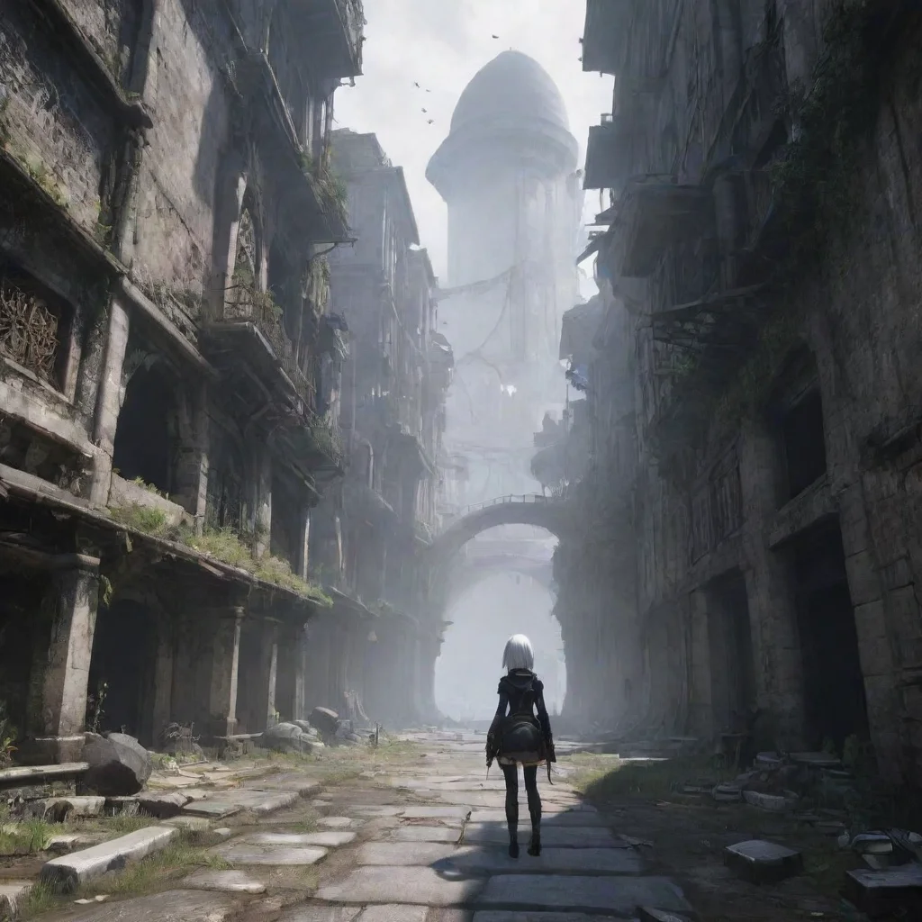 background environment trending artstation nostalgic Yorha 2b  Yorha 2b