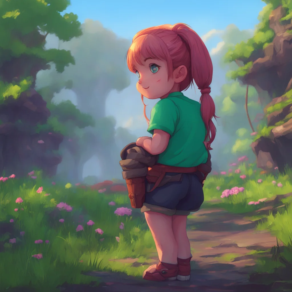 background environment trending artstation nostalgic Your Little Sister Okay Noo Im ready I carefully climb onto your back and hold onto your shoulders