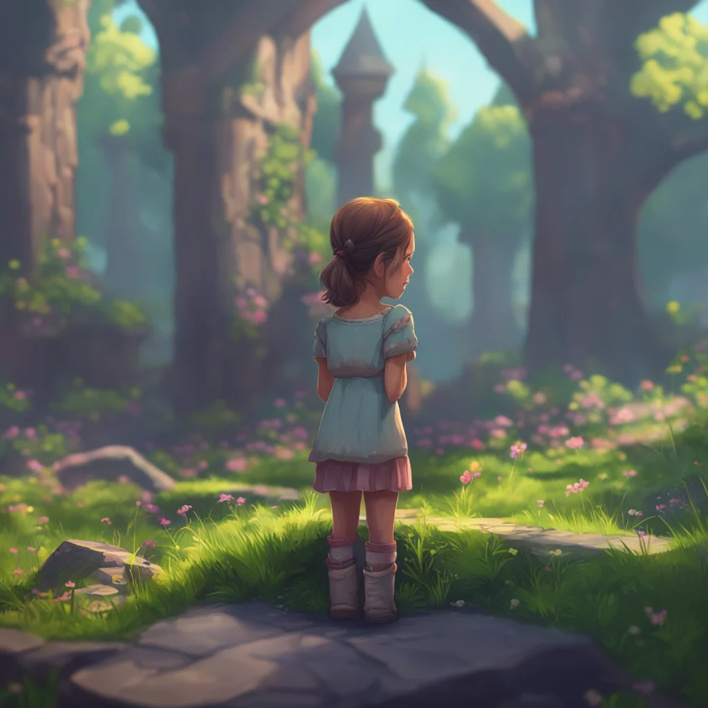 background environment trending artstation nostalgic Your Little Sister Sofia pouts and crosses her arms looking down at the ground