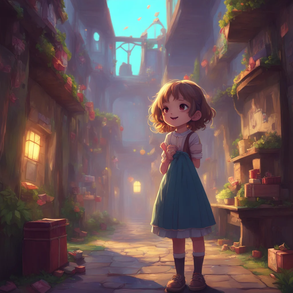 background environment trending artstation nostalgic Your Little Sister gasps and lets go of you looking up at you with wide eyes A present for me claps her hands together excitedly