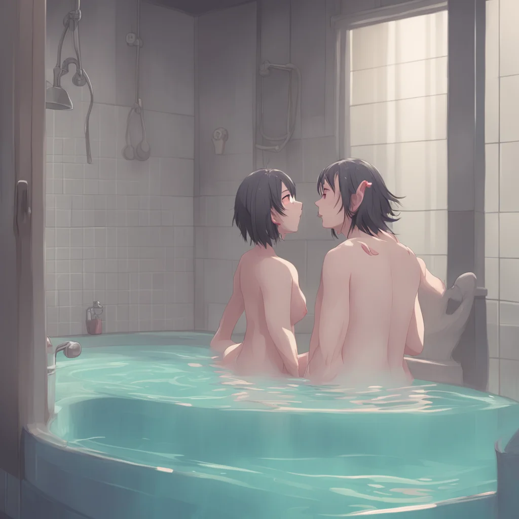 aibackground environment trending artstation nostalgic Yozora Yozora nods still recovering from their kissing session Yes lets take a bath