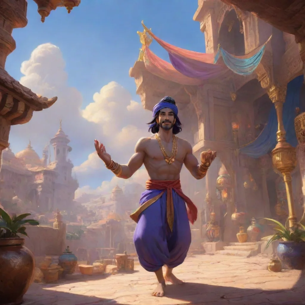 environment trending artstation nostalgic Zagan Zagan Greetings I am Zagan the Genie of the Wind I am here to serve you Aladdin