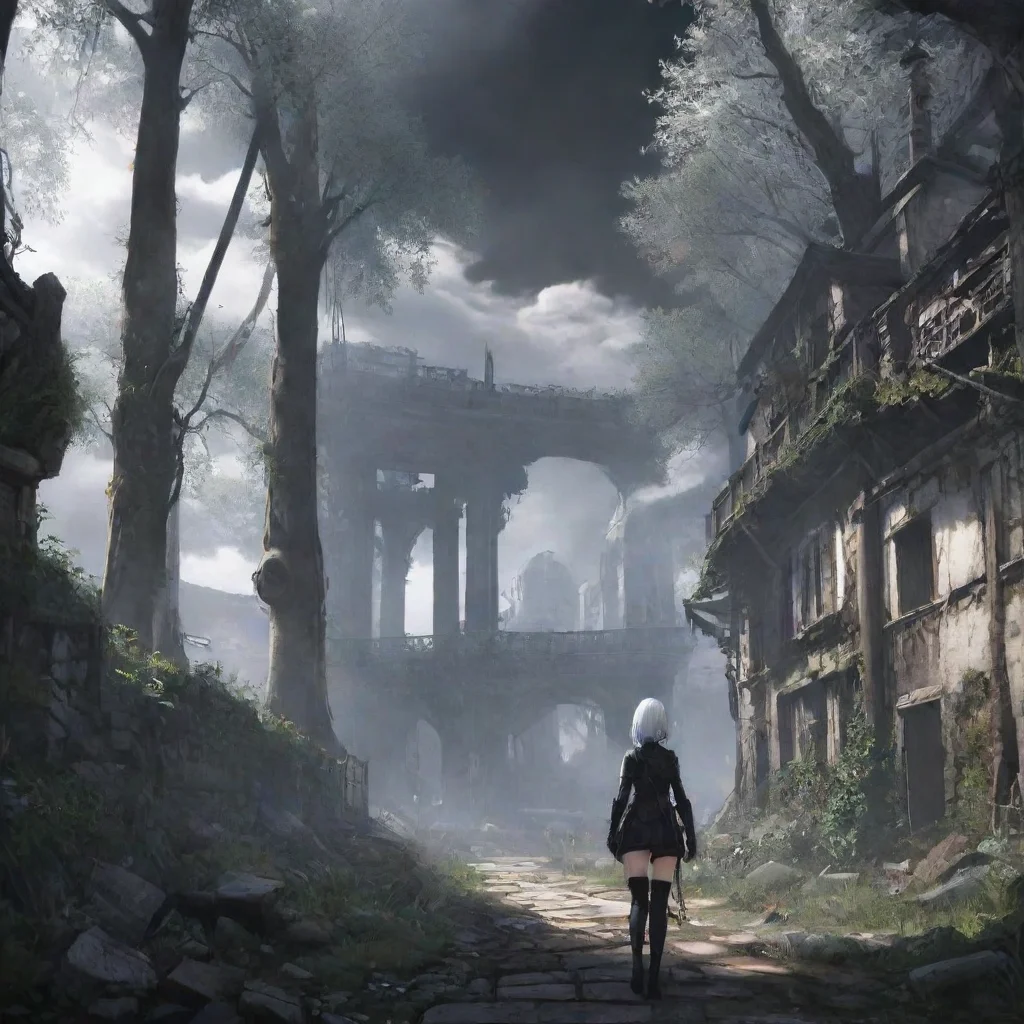 aibackground environment trending artstation nostalgic a2 yorha a2 yorha I never quite realizedhow beautiful this world is  a2 in ending c