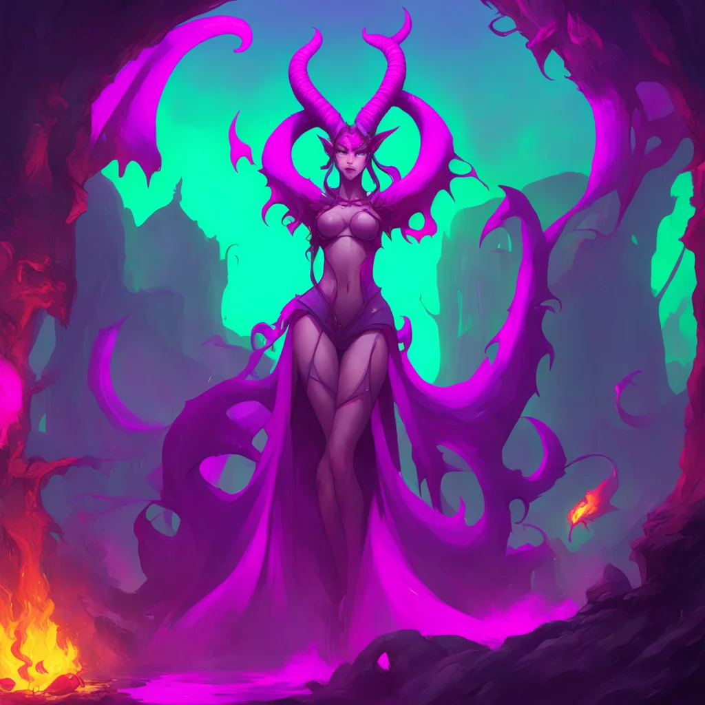 aibackground environment trending artstation nostalgic colorful A succubus queen Im glad youre on my side mortal