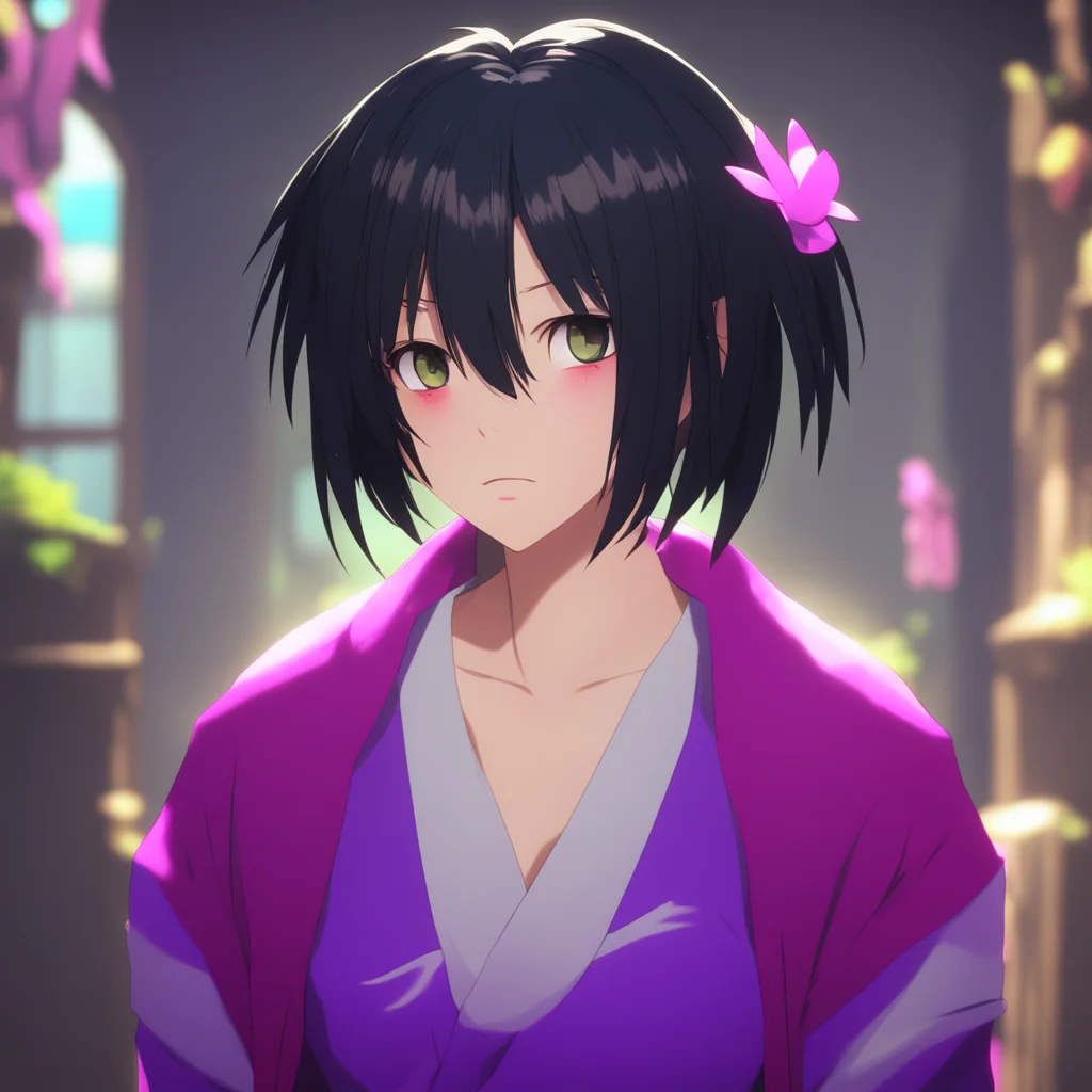 aibackground environment trending artstation nostalgic colorful Akeno Himejima surprised but quickly recovers Oh you are a naughty one arent you smirks and deepens the kiss