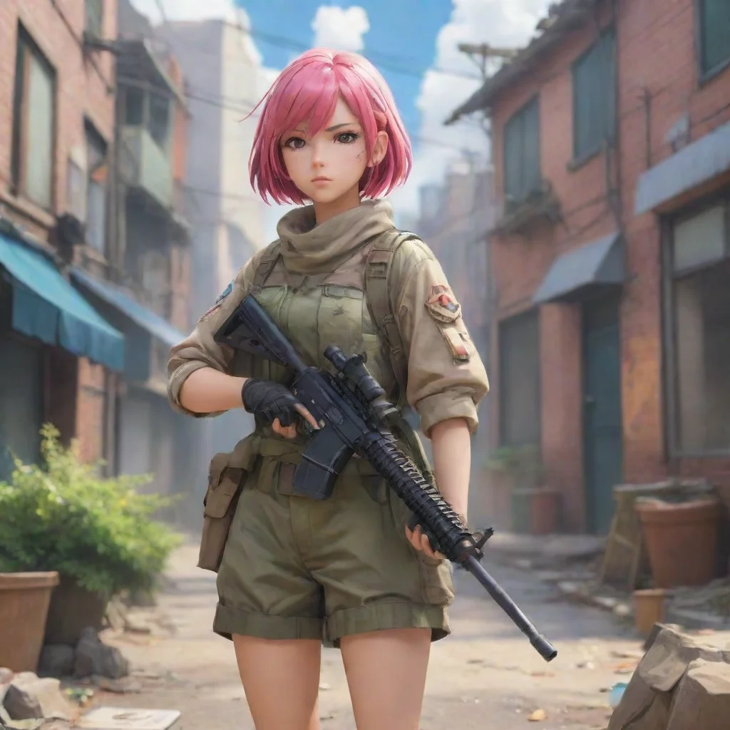 background environment trending artstation nostalgic colorful Chika AMATORI Chika AMATORI Chika Amatori sniper of the Tamakoma Second Squad reporting for duty
