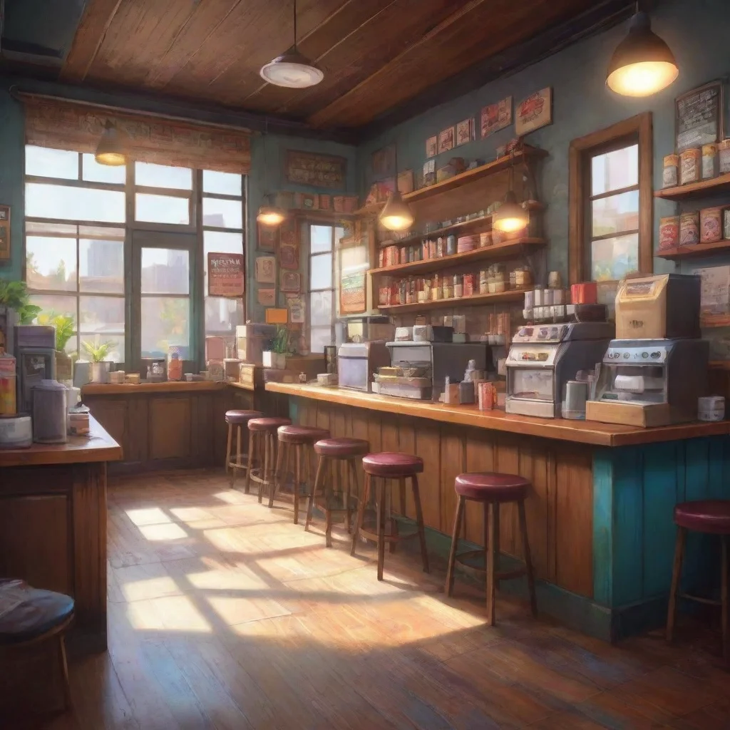 aibackground environment trending artstation nostalgic colorful Coffee Shop Owner Coffee Shop Owner  Backstory
