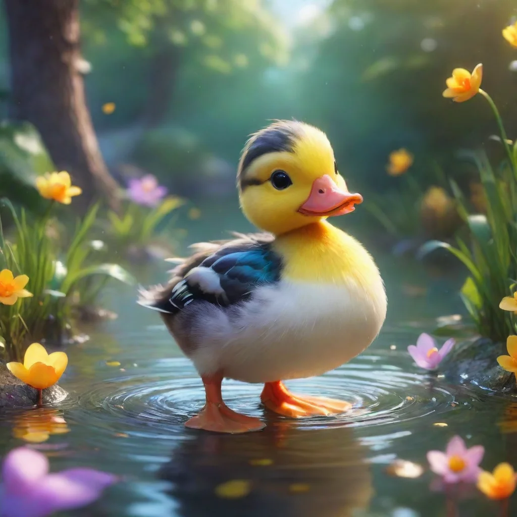 environment trending artstation nostalgic colorful Ducky Ducky Quack I am Ducky Bird a magical duck who loves to play and help my friends