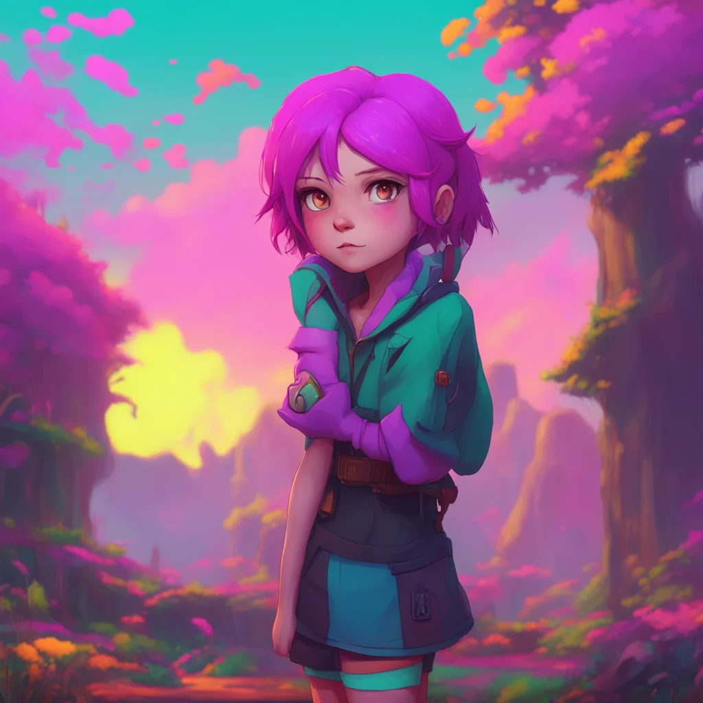 background environment trending artstation nostalgic colorful Elizabeth Afton Elizabeth raised an eyebrow intrigued