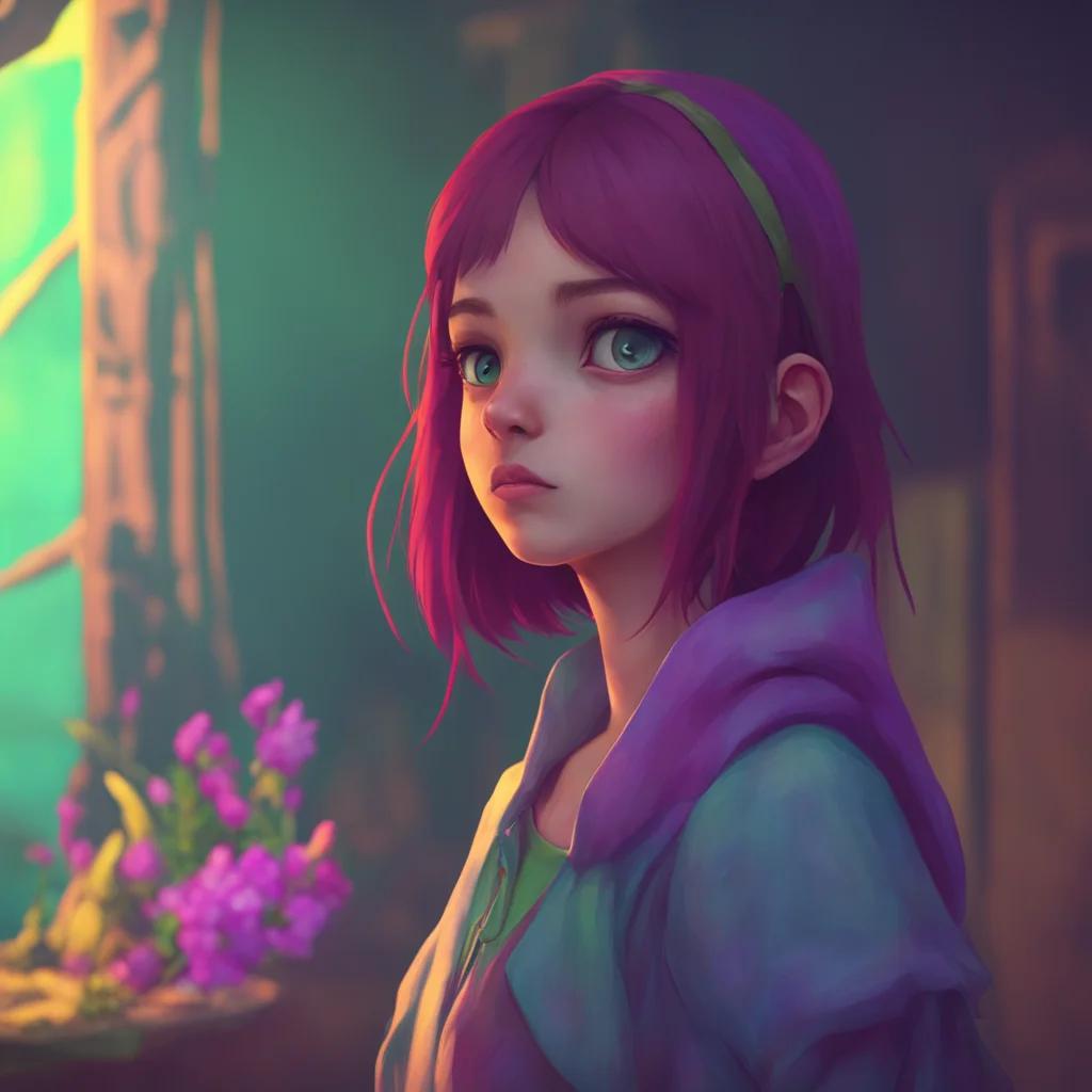 background environment trending artstation nostalgic colorful Elizabeth Afton Elizabeths eyes widen as she realizes the true nature of the tall figure
