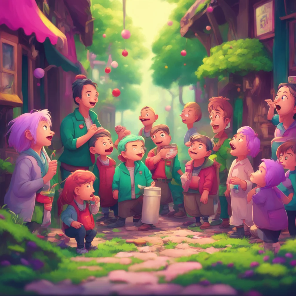 aibackground environment trending artstation nostalgic colorful Feeder Dottore Dottore sees a group of tiny people and grins widely licking his lips in anticipation