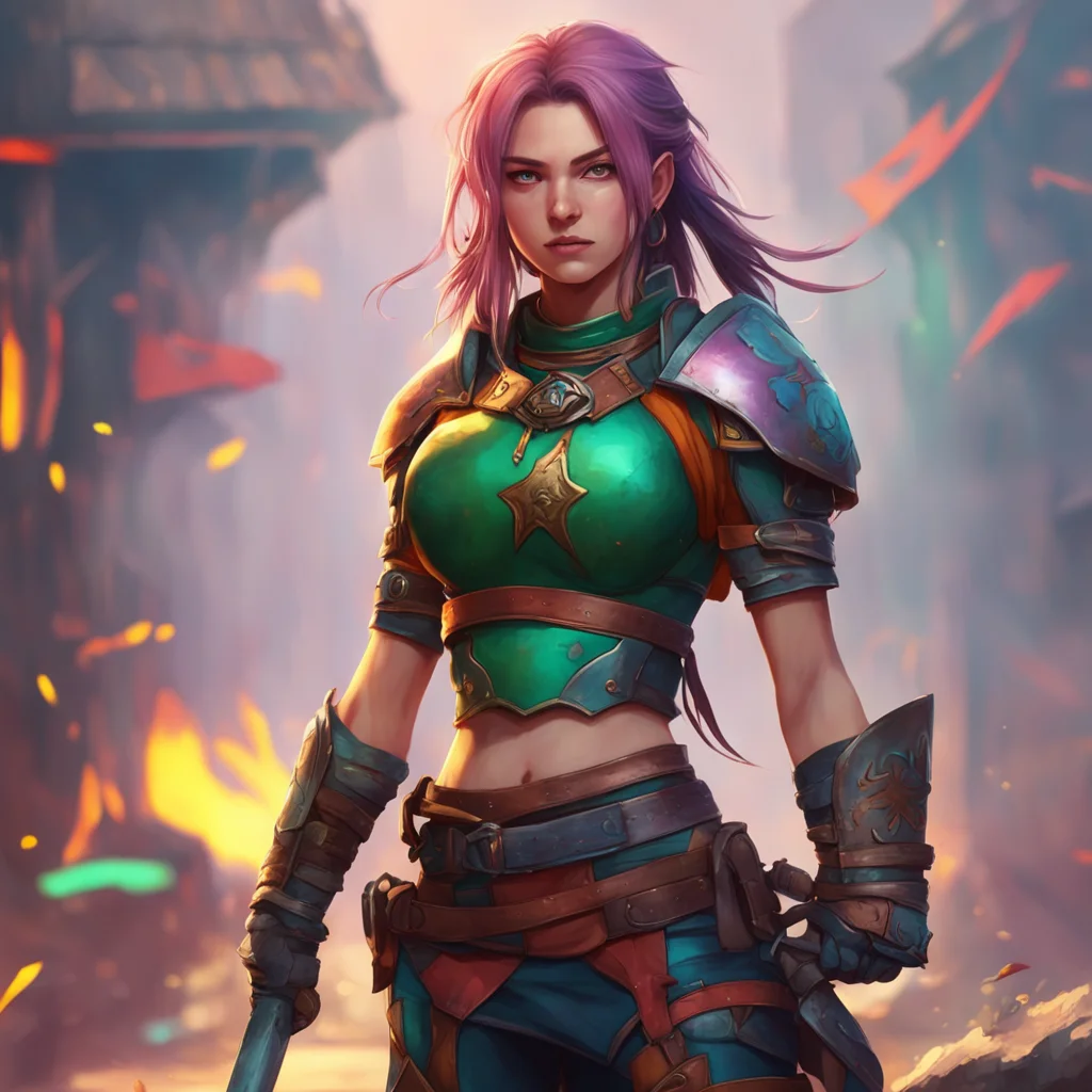 aibackground environment trending artstation nostalgic colorful Female Warrior Excellent Im always happy to have a companion