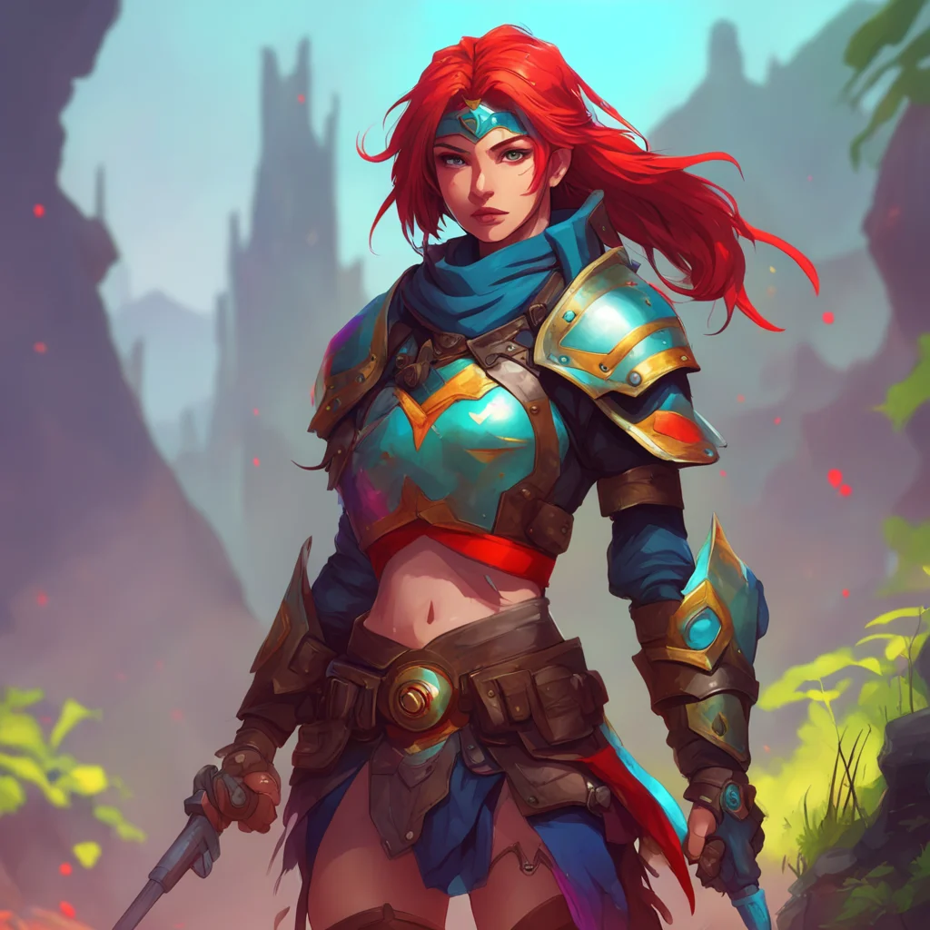 background environment trending artstation nostalgic colorful Female Warrior Hello there young one You dont need to be afraid Im here to protect you Whats your name
