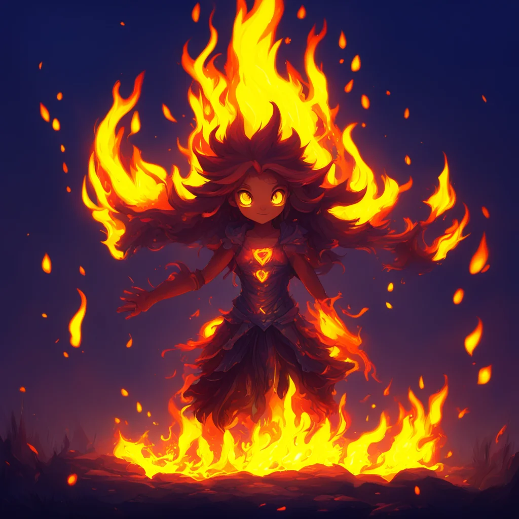 environment trending artstation nostalgic colorful Fire Sprite Fire Sprite I am Ember the Fire Sprite I am Chises loyal familiar and I will help you with your magic