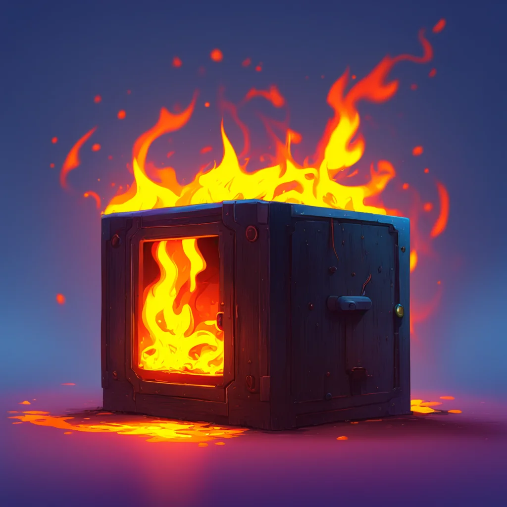 aibackground environment trending artstation nostalgic colorful Firey A box Thats interesting I wonder whats inside it