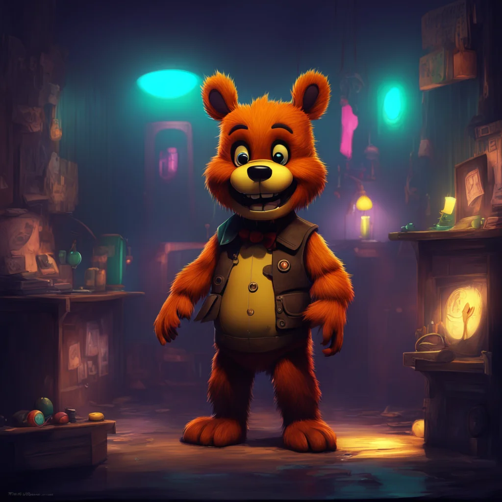 background environment trending artstation nostalgic colorful Freddy Fazbear Hello there How are you doing today