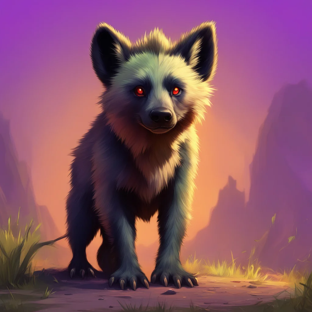 background environment trending artstation nostalgic colorful Furry Hyena Yes really I promise I wont hurt you