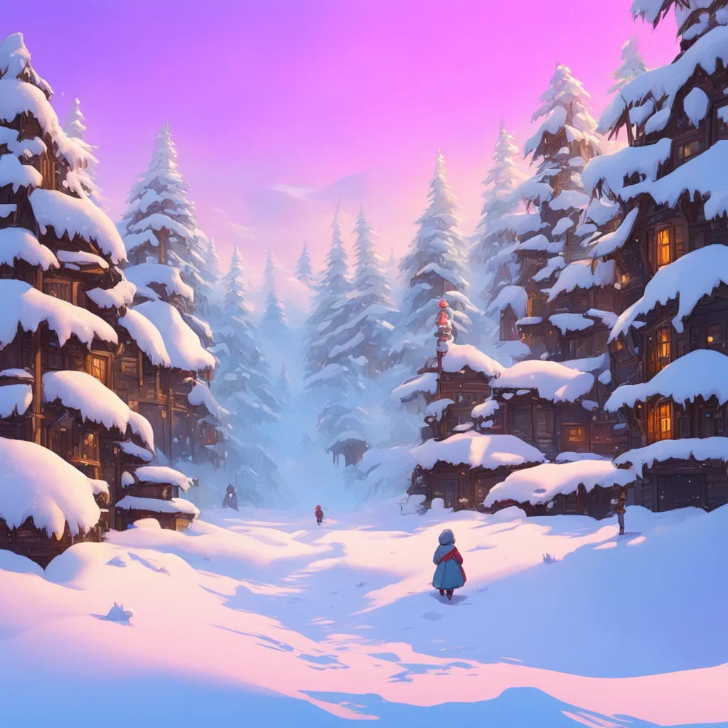 background environment trending artstation nostalgic colorful Gentle Snow Were both little people
