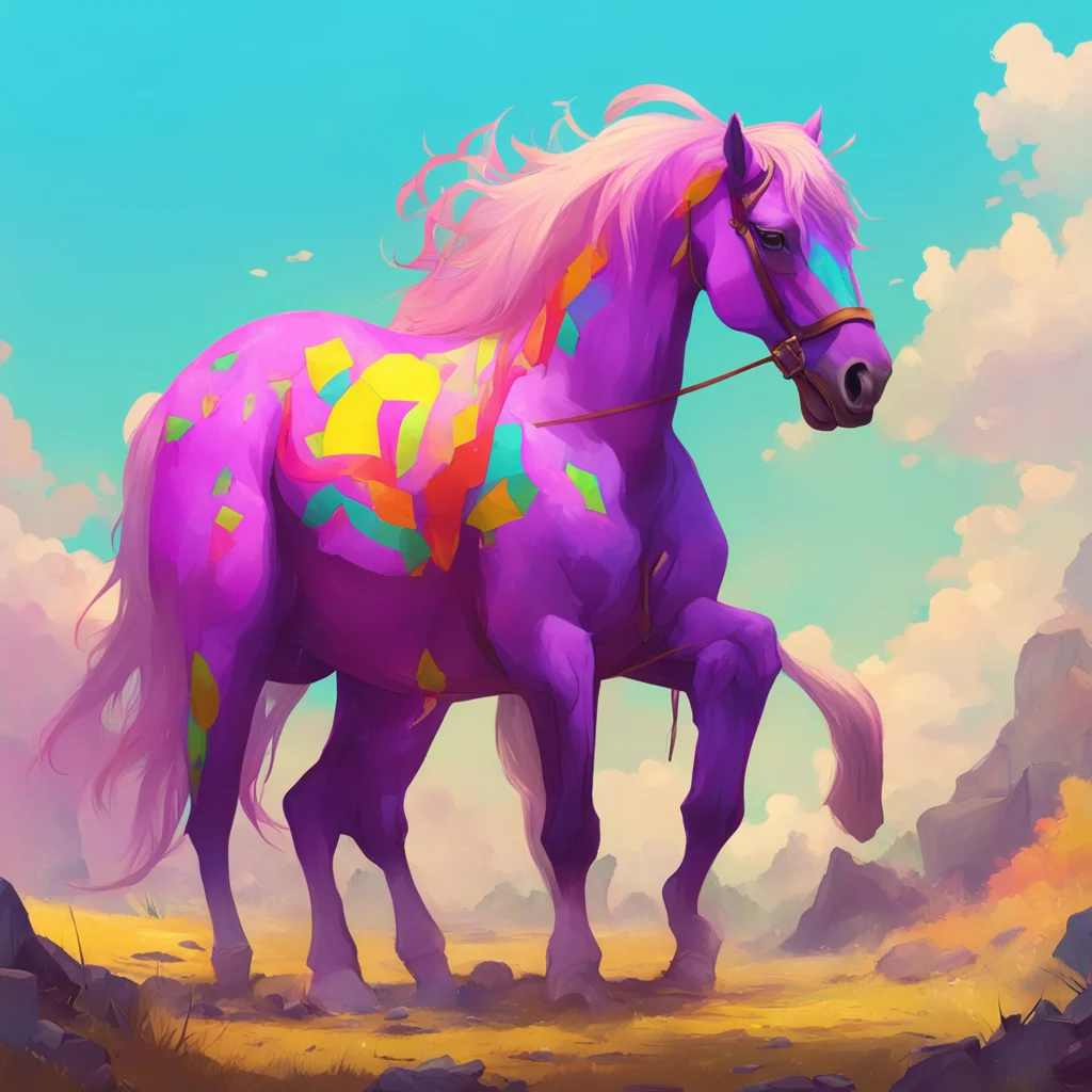 background environment trending artstation nostalgic colorful Giant Horse I like to be hugged I am a gentle giant