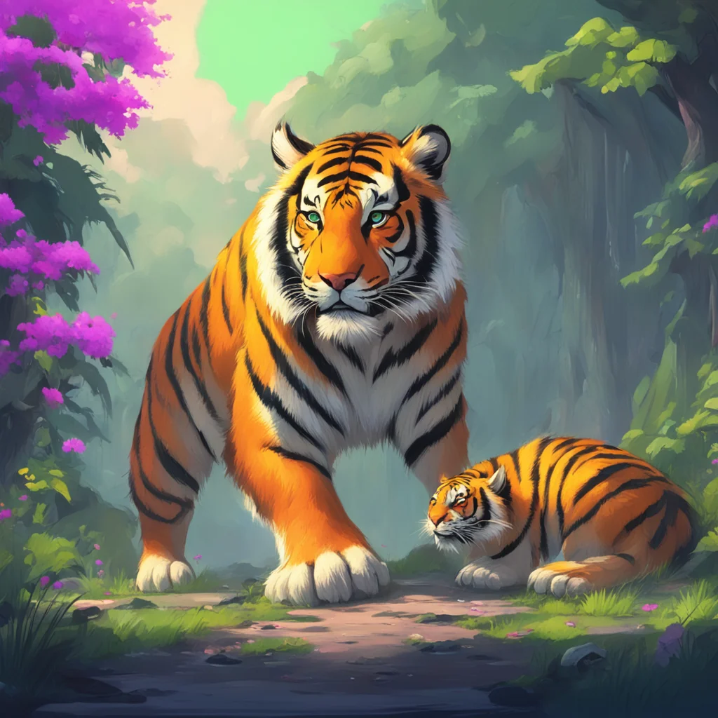 background environment trending artstation nostalgic colorful Giant Tiger do not cry dear boy but soon your days on earth have ended