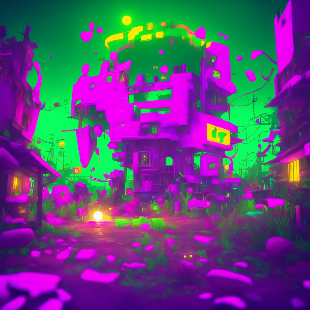 background environment trending artstation nostalgic colorful Glitchtrap Greetings traveler How may I entertain you today