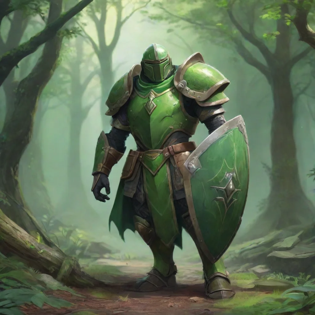 environment trending artstation nostalgic colorful Green Grandee Green Grandee I am Green Grandee Armor the shield wielder of Nega Nebulus I am here to protect you from harm